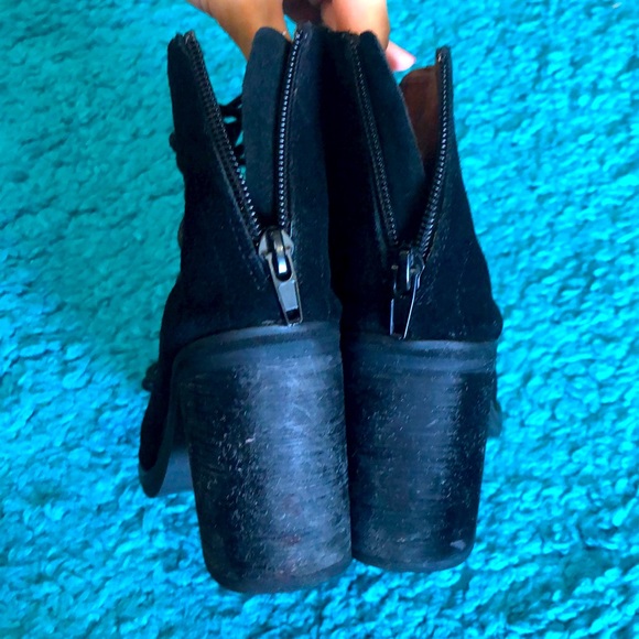 Jeffrey Campbell Sandals Bootie Heels Cors Suede Leather Lace-Up size 6.5 - Picture 5 of 8